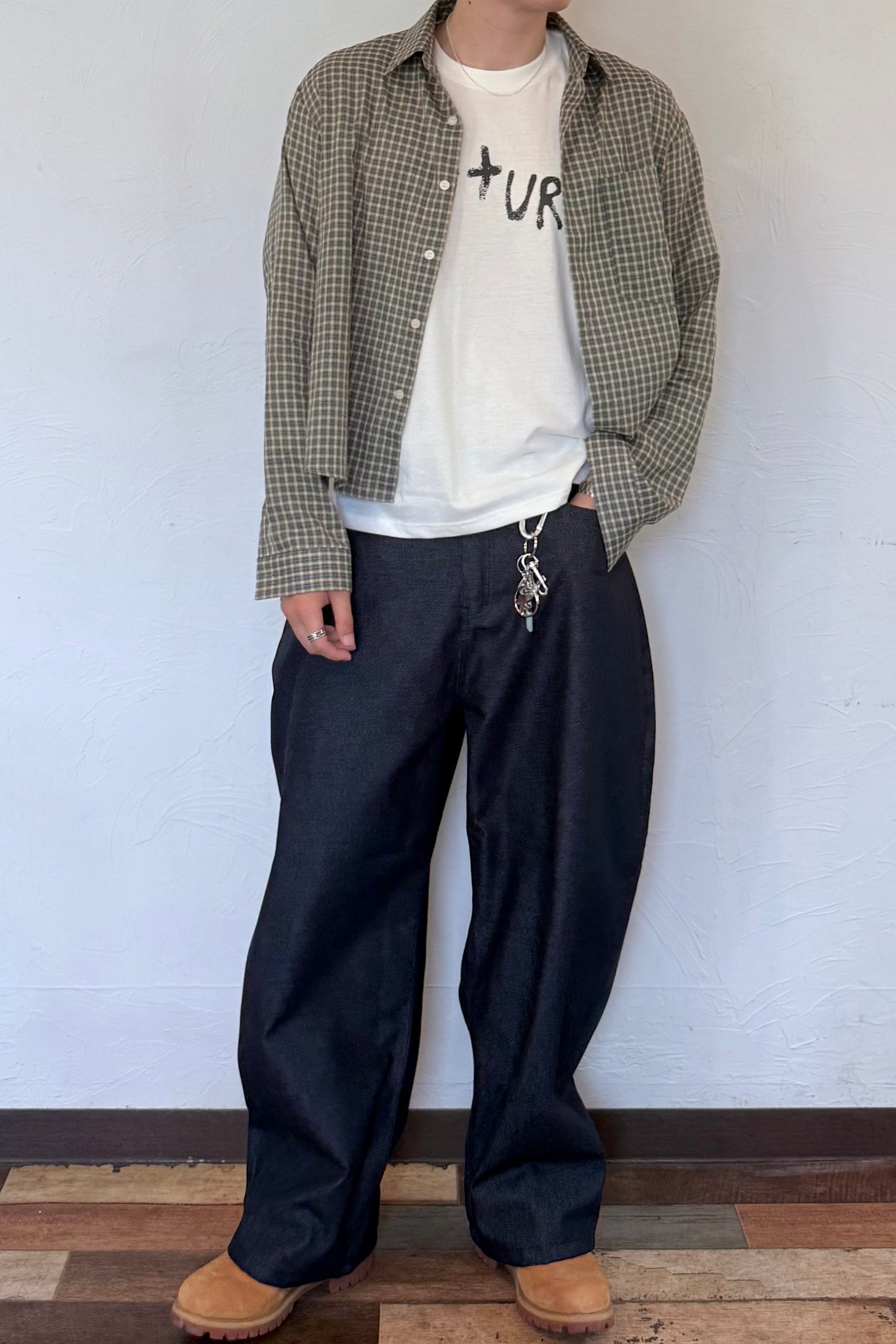 韓国ファッションメンズ メンズファッション ストリート系 ワイドデニムパンツ バギージンズ ワイドパンツ バギーパンツ