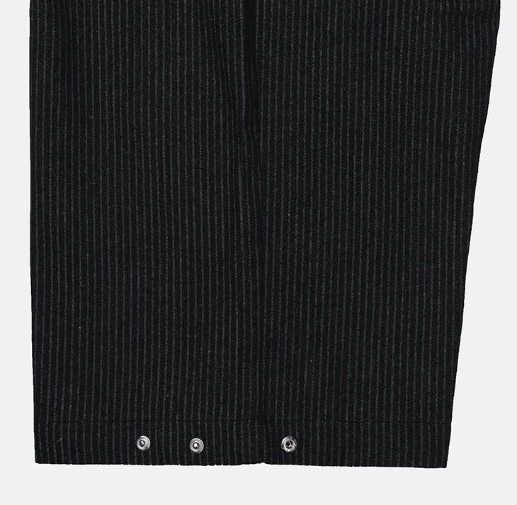 snap stripe denim pants