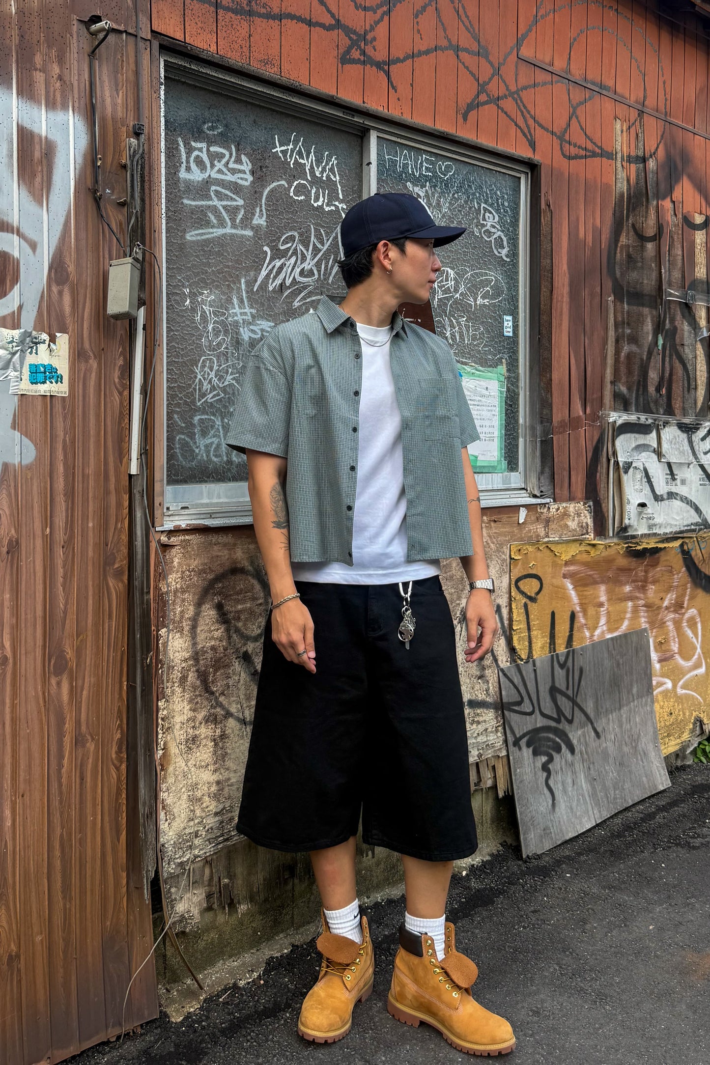 韓国ファッションメンズ メンズファッション ストリート系 ワイドハーフパンツ ショーツ ワイドショーツ ジョーツ
