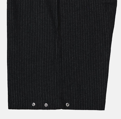 snap stripe denim pants